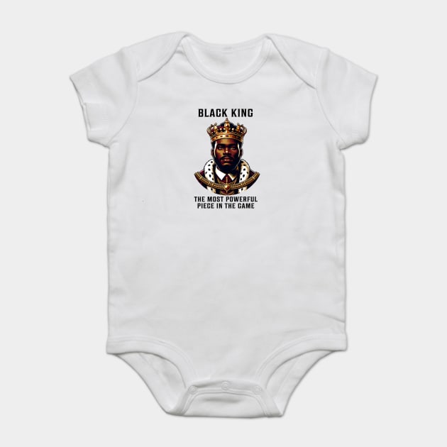 Black King - Black Man Baby Bodysuit by UrbanLifeApparel